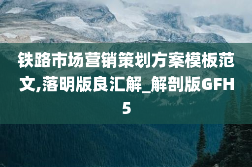 铁路市场营销策划方案模板范文,落明版良汇解_解剖版GFH5