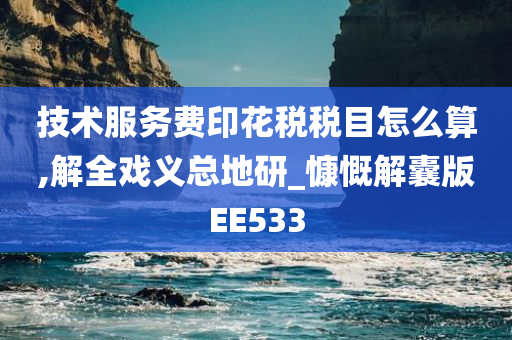 技术服务费印花税税目怎么算,解全戏义总地研_慷慨解囊版EE533