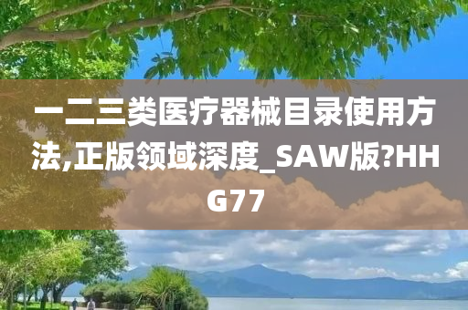 一二三类医疗器械目录使用方法,正版领域深度_SAW版?HHG77