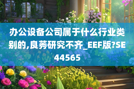 办公设备公司属于什么行业类别的,良莠研究不齐_EEF版?SE44565