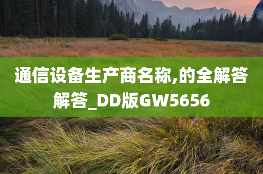 通信设备生产商名称,的全解答解答_DD版GW5656