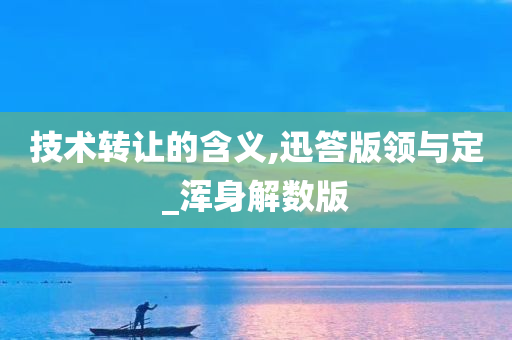 技术转让的含义,迅答版领与定_浑身解数版