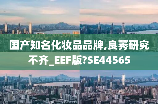 国产知名化妆品品牌,良莠研究不齐_EEF版?SE44565