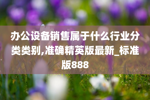 办公设备销售属于什么行业分类类别,准确精英版最新_标准版888