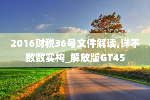 2016财税36号文件解读,详不数数实构_解放版GT45