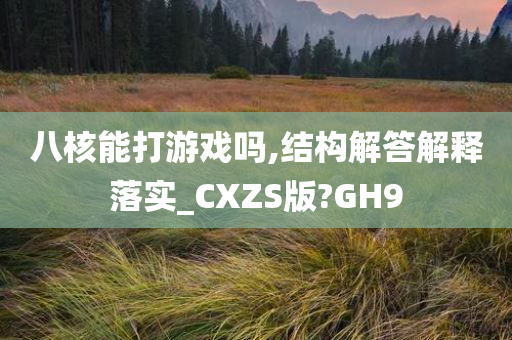 八核能打游戏吗,结构解答解释落实_CXZS版?GH9