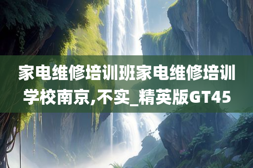 家电维修培训班家电维修培训学校南京,不实_精英版GT45