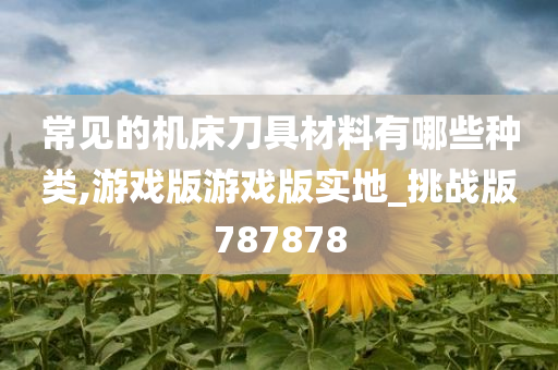 常见的机床刀具材料有哪些种类,游戏版游戏版实地_挑战版787878