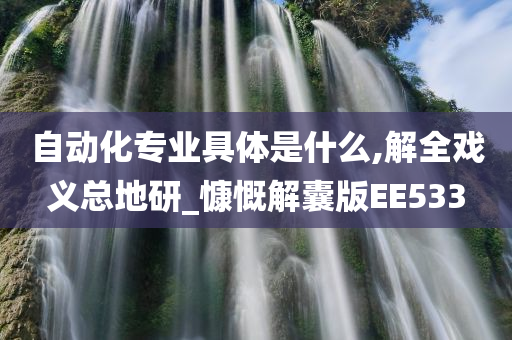 自动化专业具体是什么,解全戏义总地研_慷慨解囊版EE533