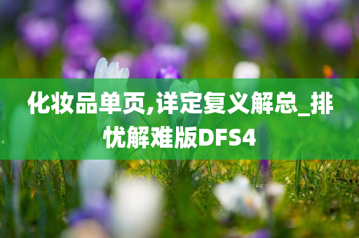 化妆品单页,详定复义解总_排忧解难版DFS4