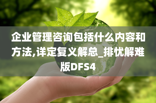 企业管理咨询包括什么内容和方法,详定复义解总_排忧解难版DFS4