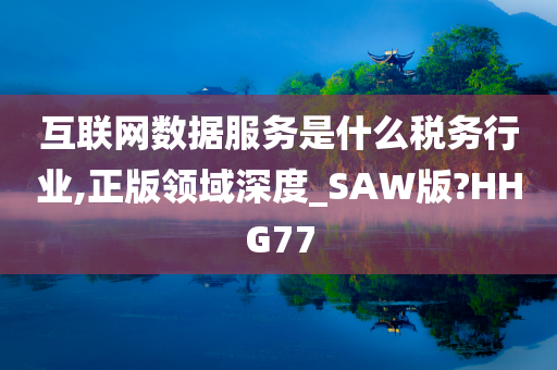 互联网数据服务是什么税务行业,正版领域深度_SAW版?HHG77