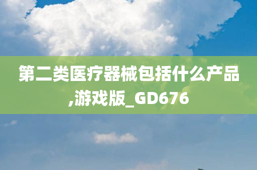 第二类医疗器械包括什么产品,游戏版_GD676