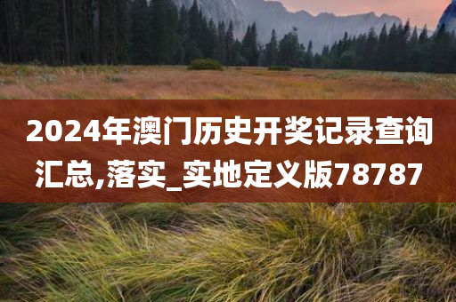 2024年澳门历史开奖记录查询汇总,落实_实地定义版78787