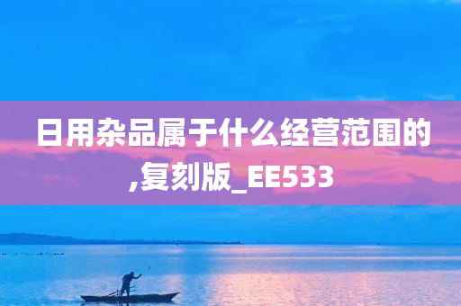 日用杂品属于什么经营范围的,复刻版_EE533