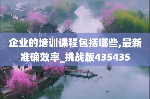 企业的培训课程包括哪些,最新准确效率_挑战版435435