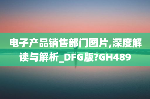 电子产品销售部门图片,深度解读与解析_DFG版?GH489