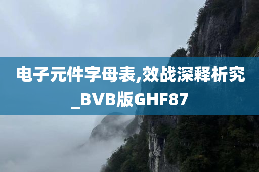 电子元件字母表,效战深释析究_BVB版GHF87