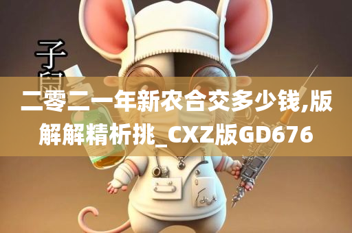 二零二一年新农合交多少钱,版解解精析挑_CXZ版GD676