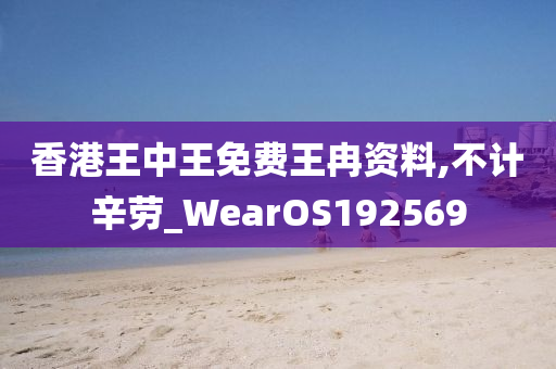 香港王中王免费王冉资料,不计辛劳_WearOS192569