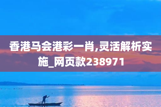 香港马会港彩一肖,灵活解析实施_网页款238971