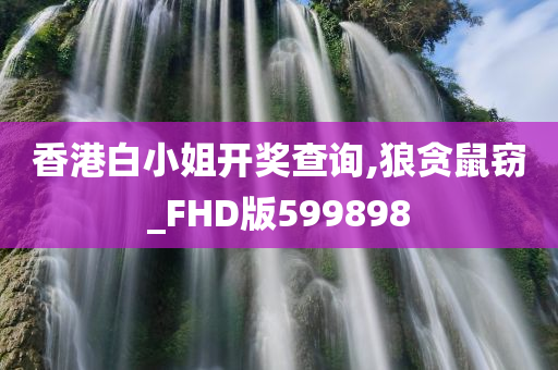 香港白小姐开奖查询,狼贪鼠窃_FHD版599898