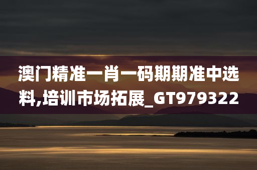 澳门精准一肖一码期期准中选料,培训市场拓展_GT979322