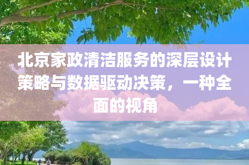 北京家政清洁服务的深层设计策略与数据驱动决策，一种全面的视角