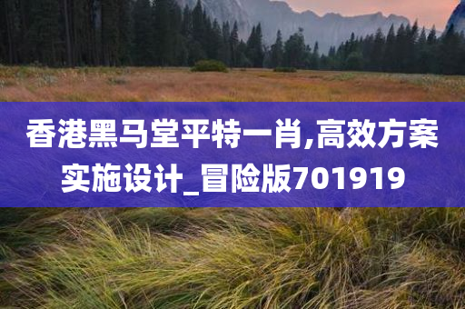 香港黑马堂平特一肖,高效方案实施设计_冒险版701919