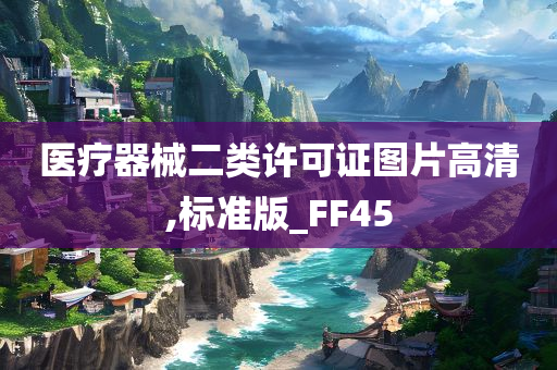 医疗器械二类许可证图片高清,标准版_FF45