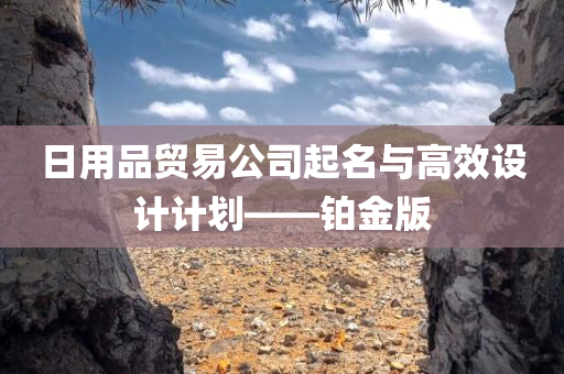 日用品贸易公司起名与高效设计计划——铂金版