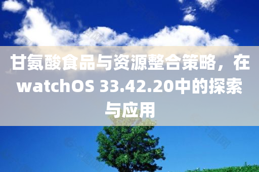 甘氨酸食品与资源整合策略，在watchOS 33.42.20中的探索与应用